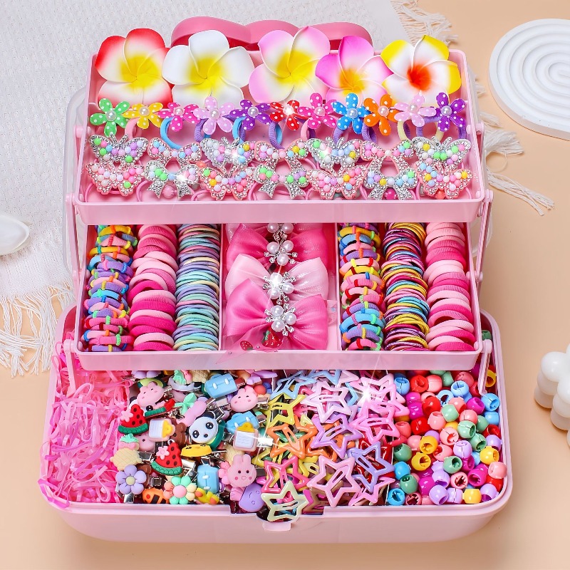 Travel Accessories For 6 Year Old - 546Pcs Bow High Elastic Hair Accessories