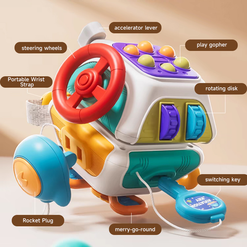 Travel Accessories For Baby - Montessori Sensory Toys Baby Busy Cube