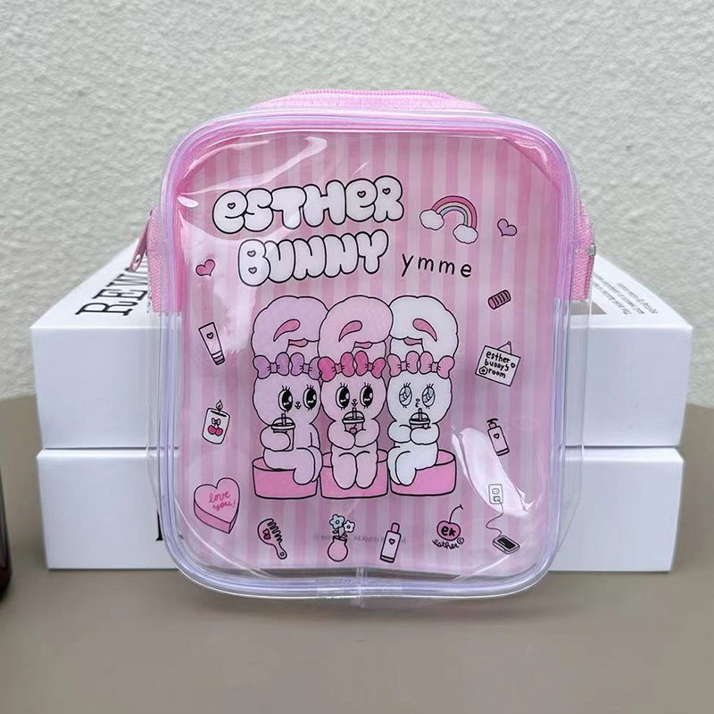 Travel Accessories Japan - Cute Esther Bunny Transparent Makeup Bag