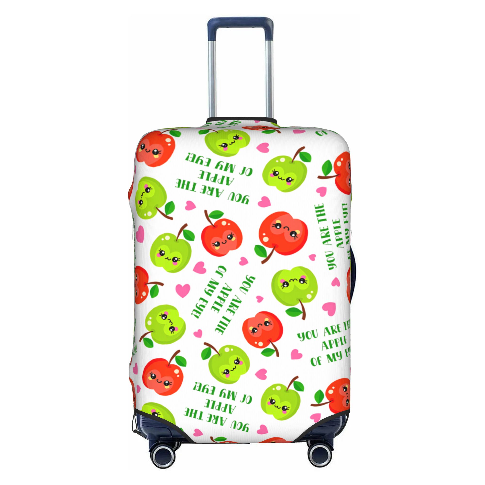 Travel Accessories Apple - Kawaii Apple Cute Faces Luggage Cover