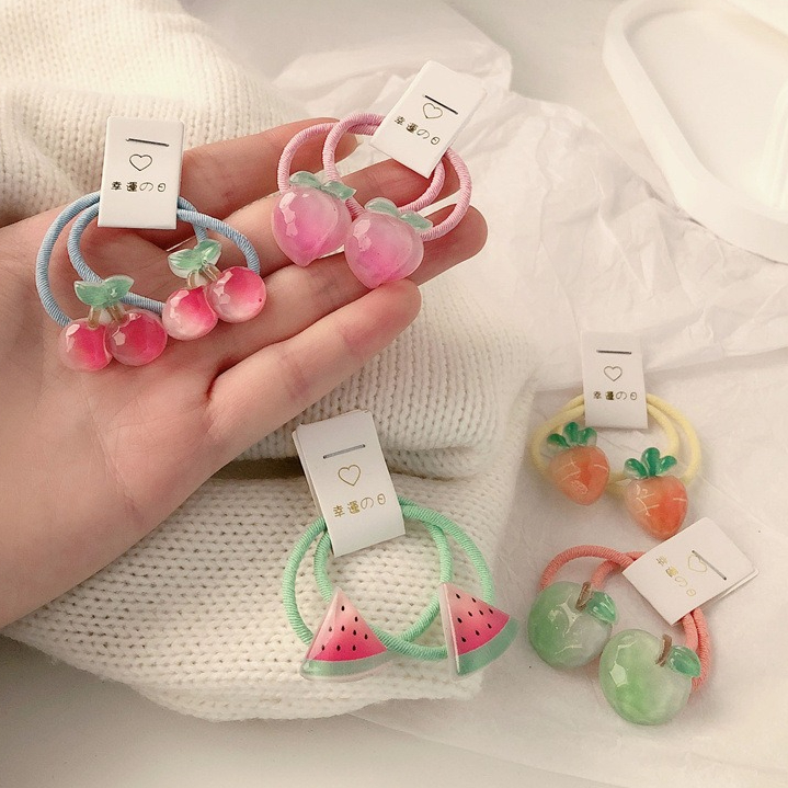 Travel Accessories For 6 Year Old - Kids Carrot Hair Ties 5 Pair
