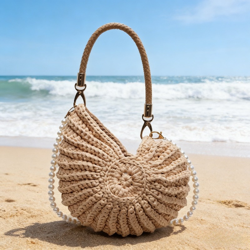 Travel Accessories And Bags - Shell Handbag, Large Capacity Bohemian Style,