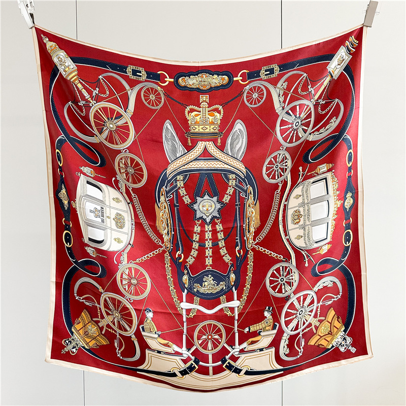Travel Accessories Gifts For Women - 12MM Soft Silk Scarf Women 90CM