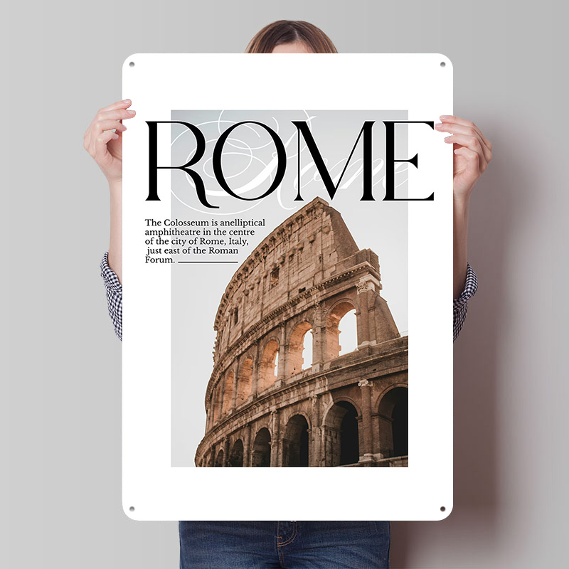 Travel Accessories Rome - Rome Colosseum Travel Poster Customized Vintage