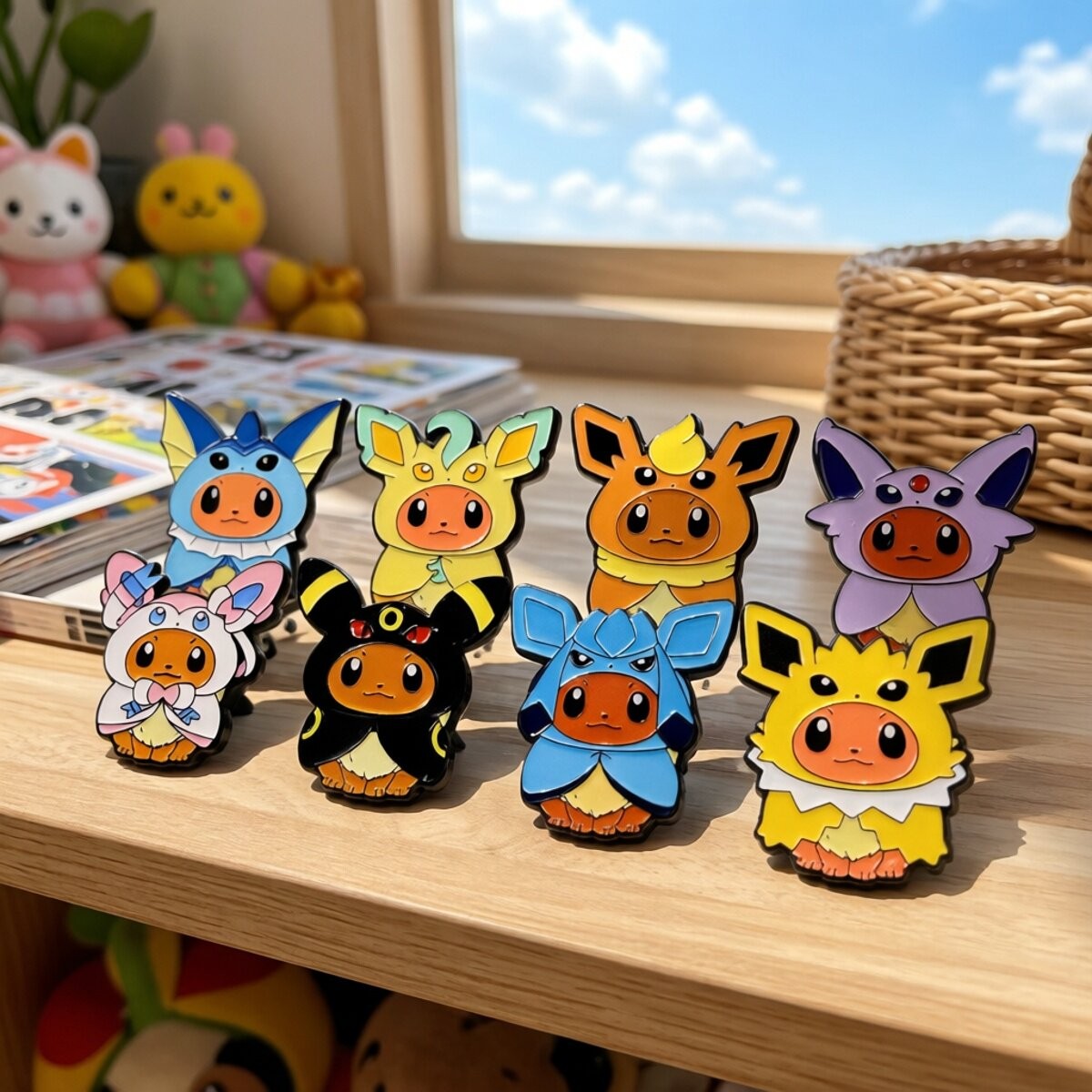 Travel Accessories Japan - Kawaii Pokemon Anime Eevee Cos Vaporeon
