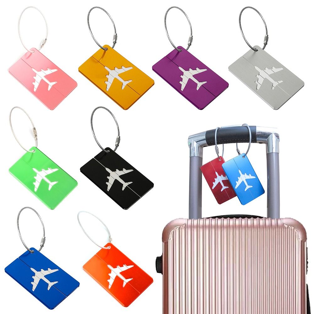 Travel Accessories Logo - Aluminium Travel Luggage Tags Reusable Suitcase