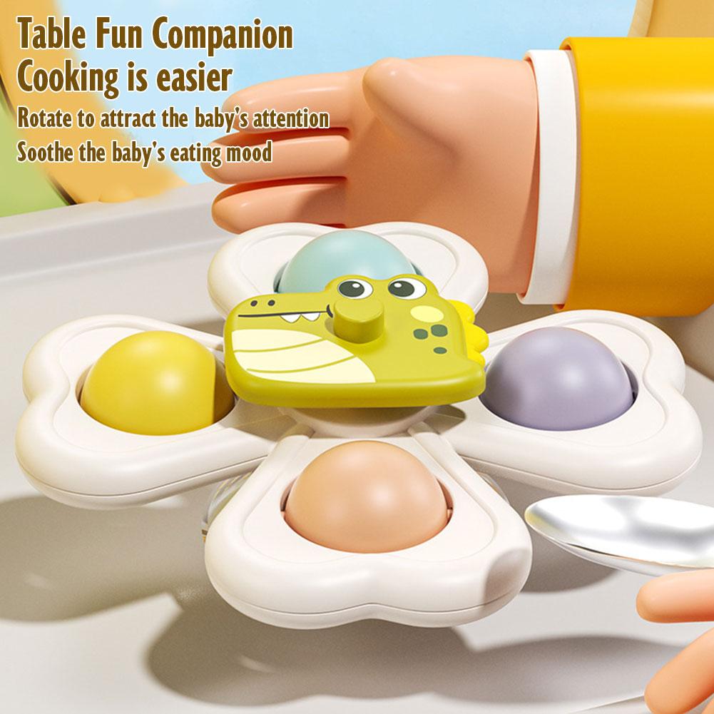 3PCS Suction Cup Rotating Toy  - огляд і ціна Travel Accessories For Baby