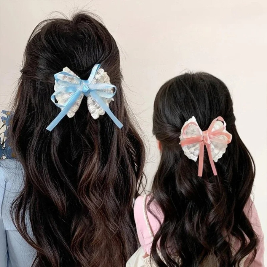2pcs/set Cute Lace Bow Hair Cl - огляд і ціна Travel Accessories For 6 Year Old