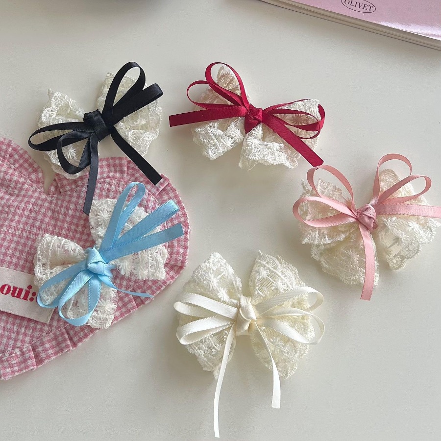 2pcs/set Cute Lace Bow Hair Cl - огляд і ціна Travel Accessories For 6 Year Old
