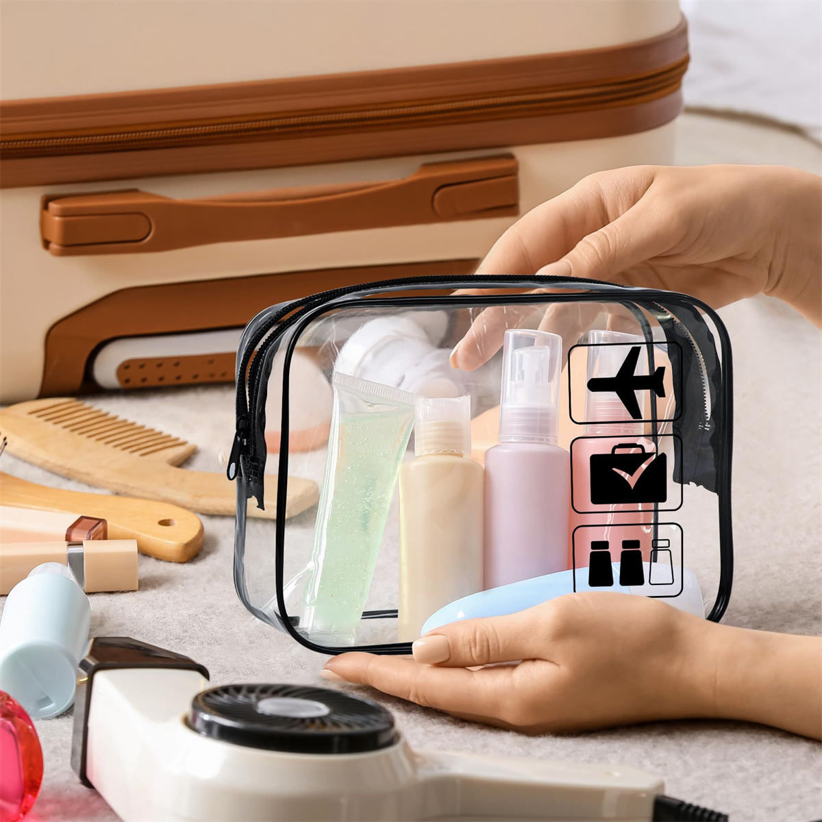 1pc Clear Toiletry TSA Approve - огляд і ціна Toiletry Bag Tsa
