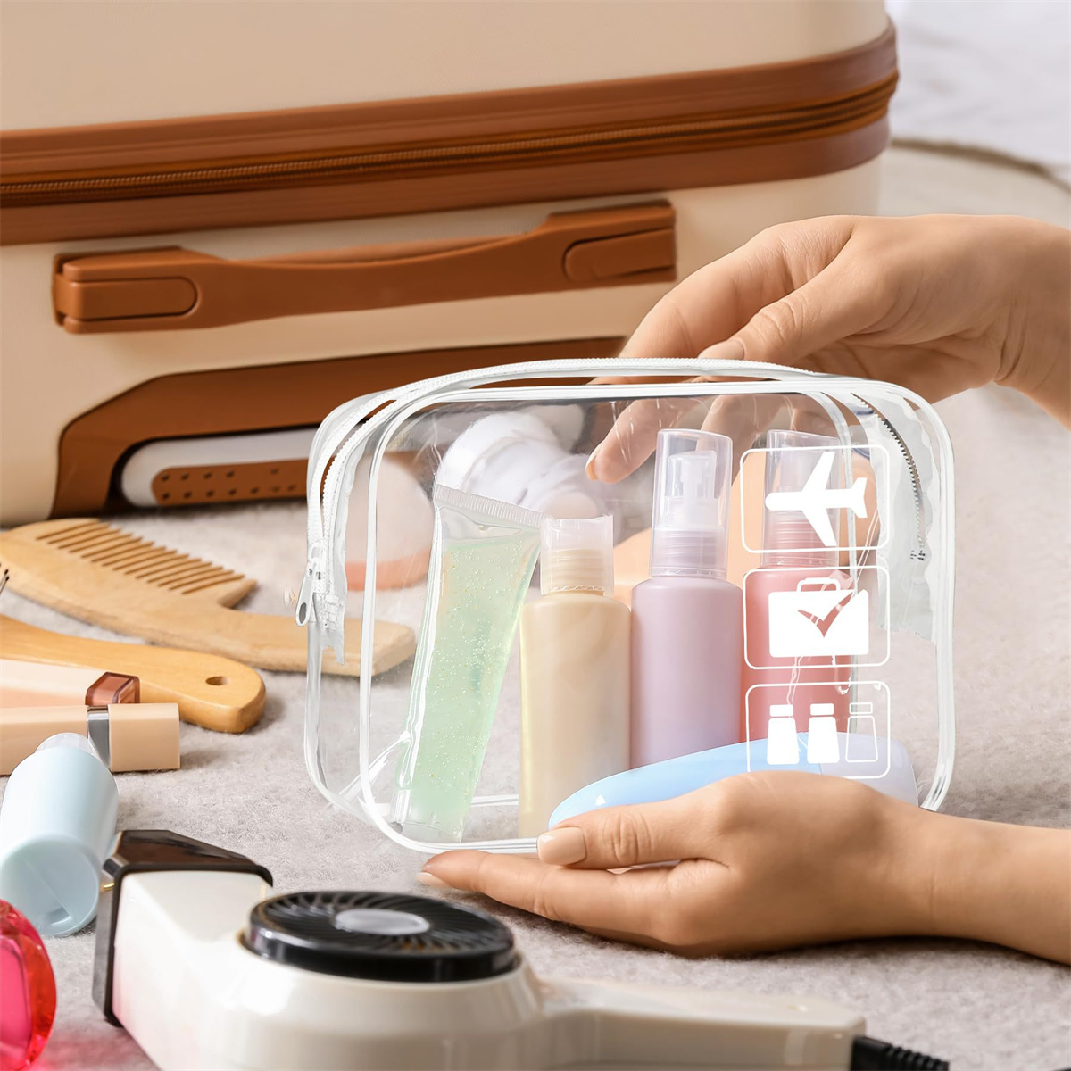 1pc Clear Toiletry TSA Approve - огляд і ціна Toiletry Bag Tsa