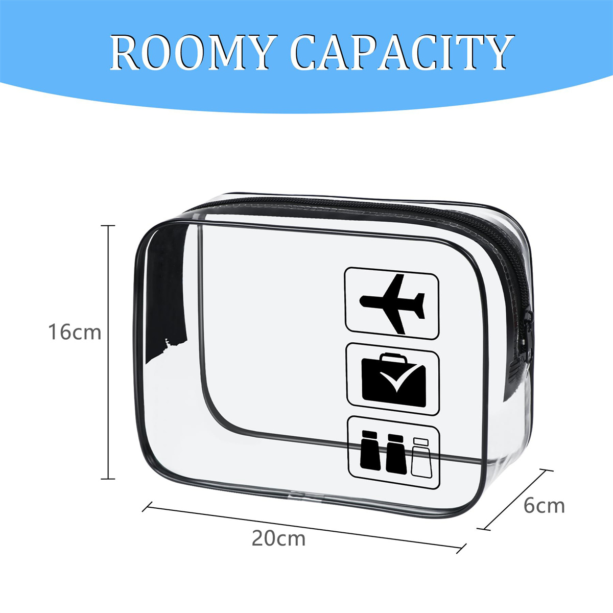 1pc Clear Toiletry TSA Approve - огляд і ціна Toiletry Bag Tsa