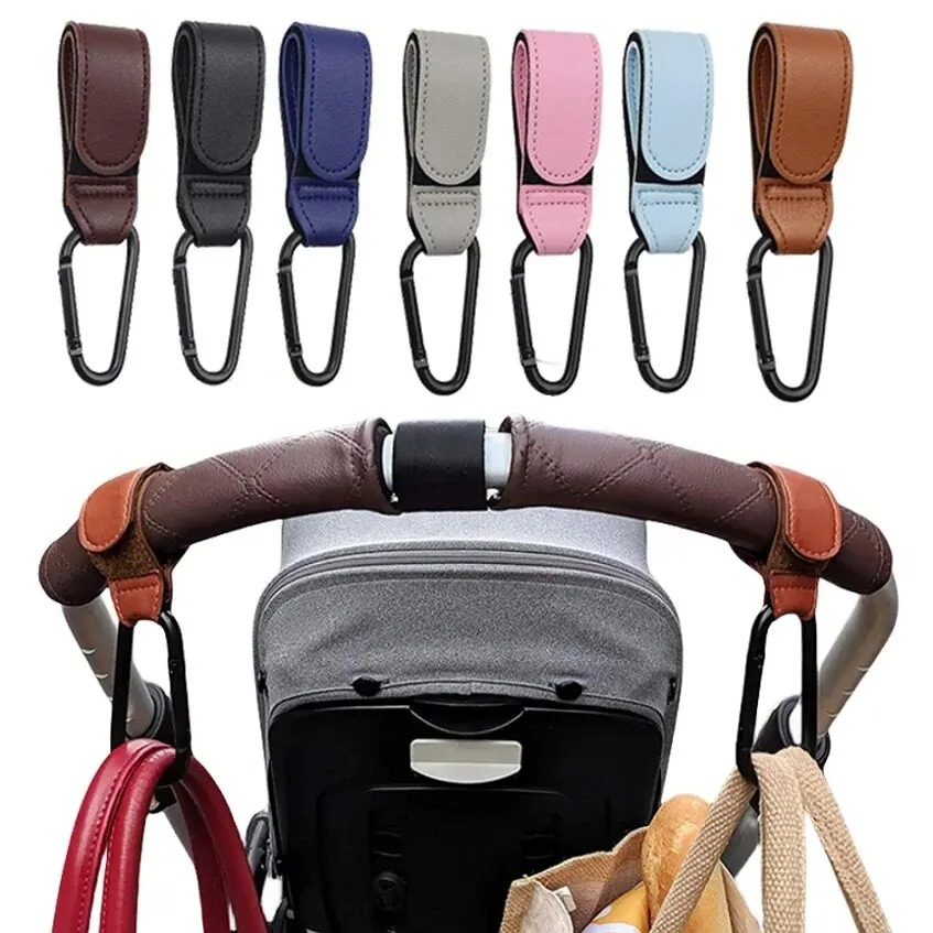 2Pcs Leather Cart Hooks Baby S - огляд і ціна Travel Accessories For Baby