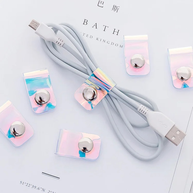 5Pcs INS Laser PVC Starp Data  - огляд і ціна Cable Organizer Travel