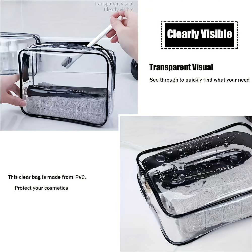 1pc Clear Makeup Bag Transpare - огляд і ціна Toiletry Bag Tsa