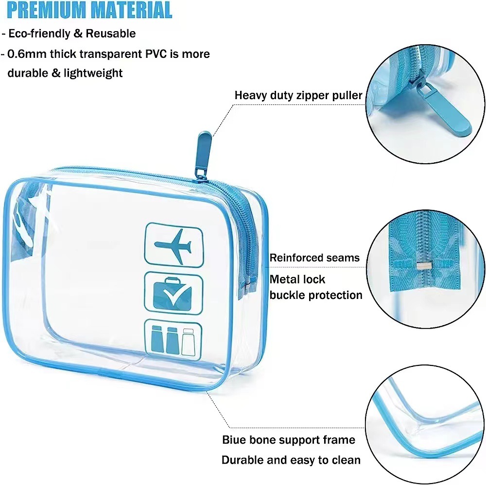 Clear Zippered Makeup Organize - огляд і ціна Toiletry Bag Tsa