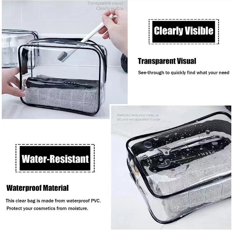 Clear Zippered Makeup Organize - огляд і ціна Toiletry Bag Tsa