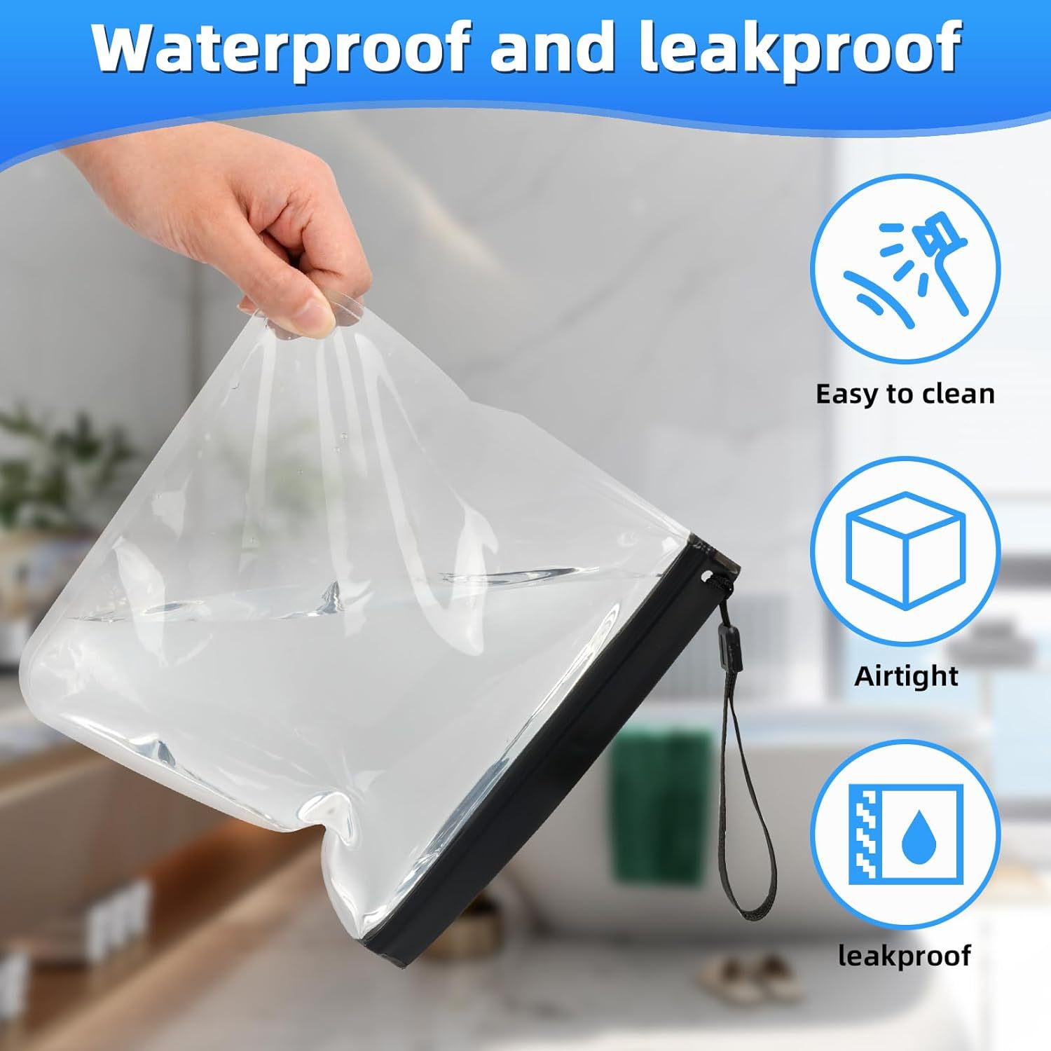 2pcs EVA Transparent Travel To - огляд і ціна Toiletry Bag Tsa