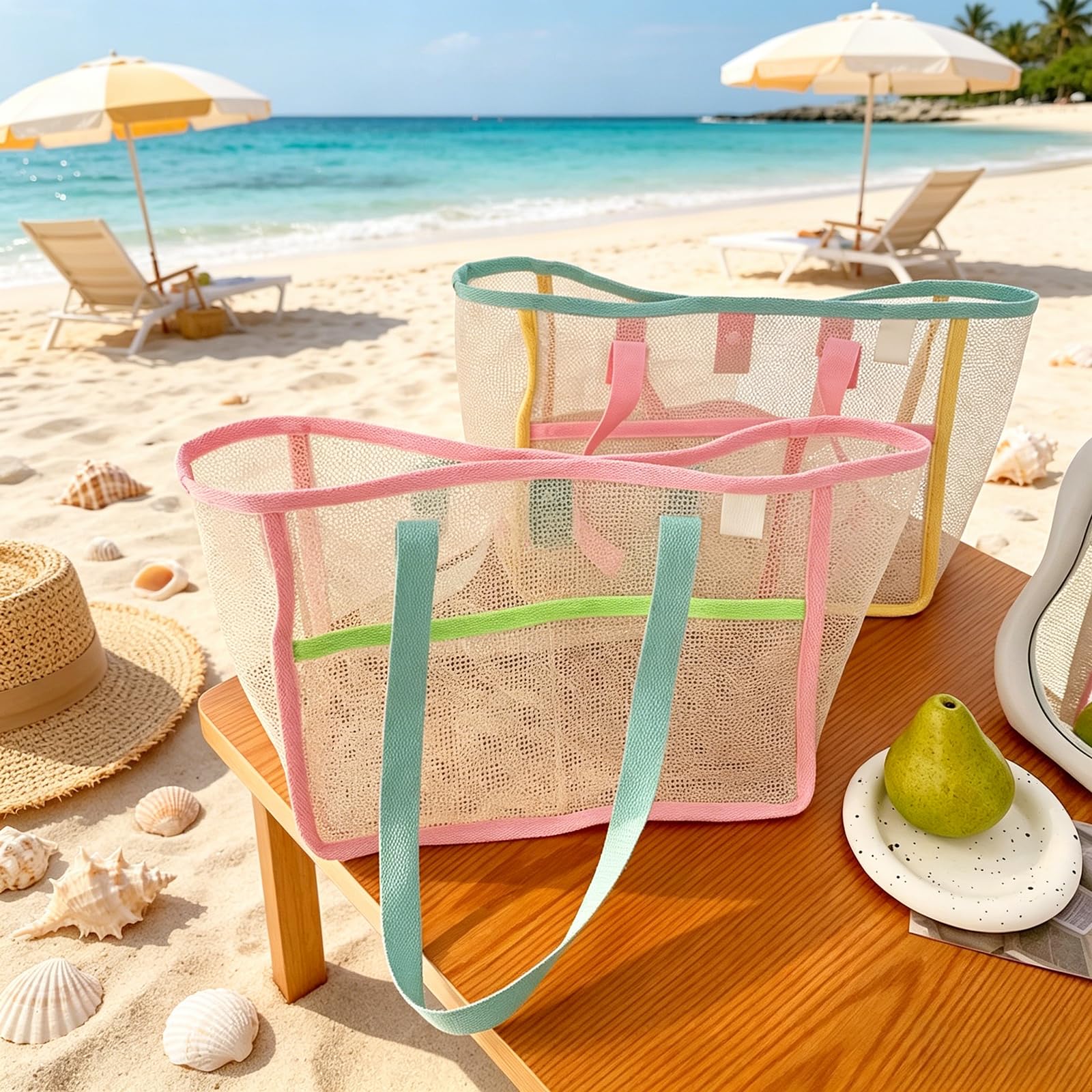 Beach Bags for Women Colorful  - огляд і ціна Travel Accessories And Bags