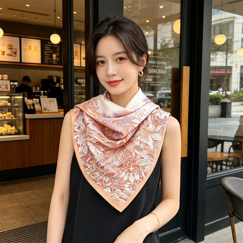 Soft Silk Scarf Women Square B - огляд і ціна Travel Accessories Gifts For Women