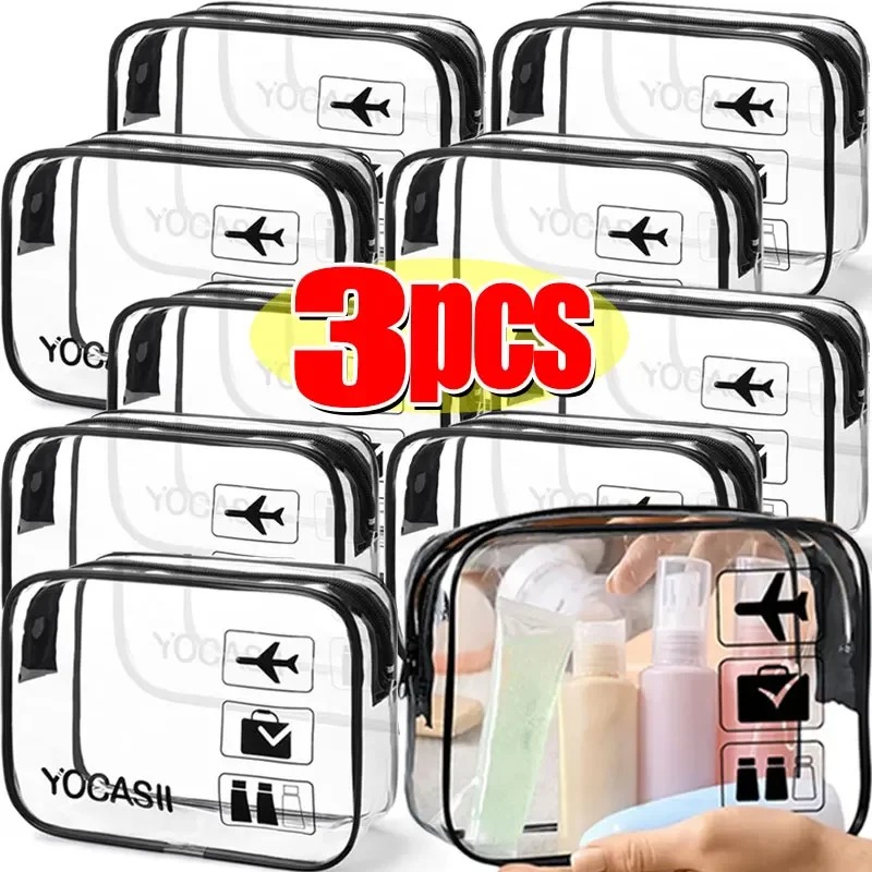 1/3pcs Transparent Zipper Make - огляд і ціна Toiletry Bag Tsa