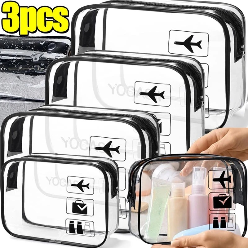 1/3pcs Transparent Zipper Make - огляд і ціна Toiletry Bag Tsa