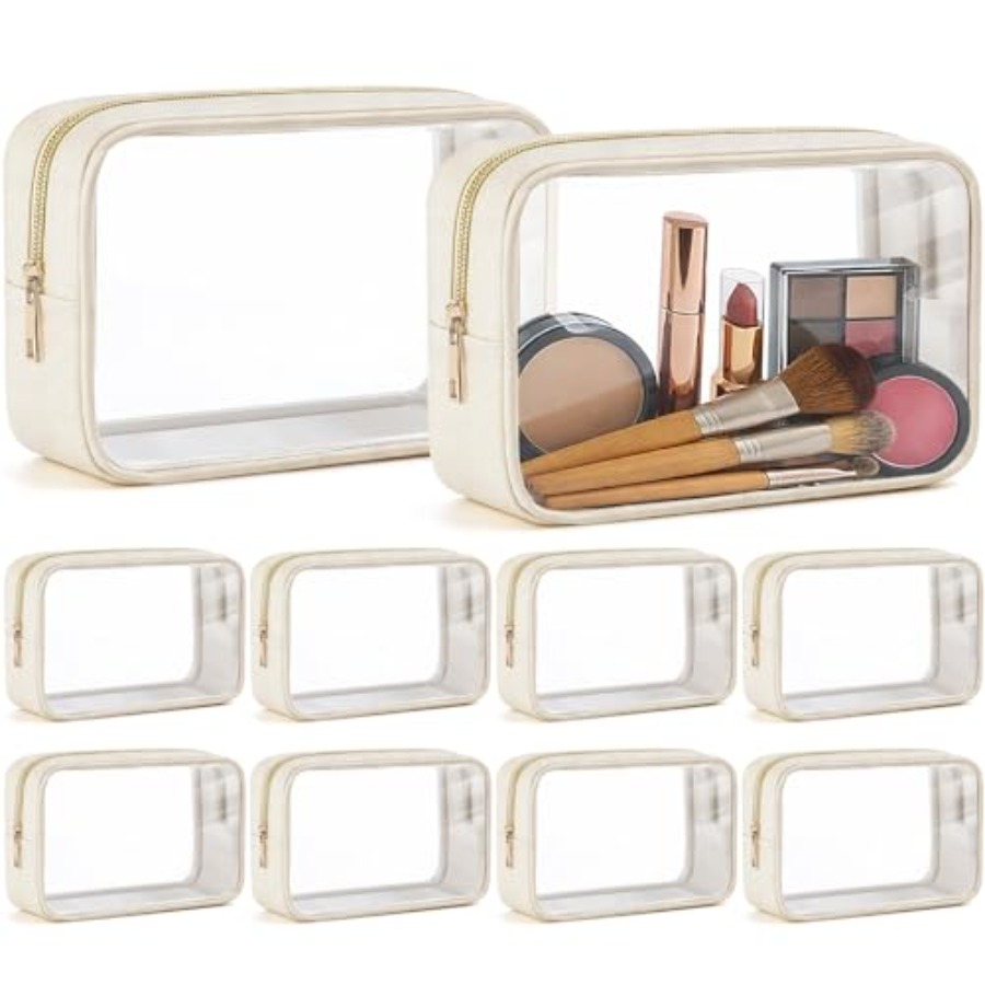 10 Pcs Clear Makeup Bag Bulk T - огляд і ціна Toiletry Bag Tsa