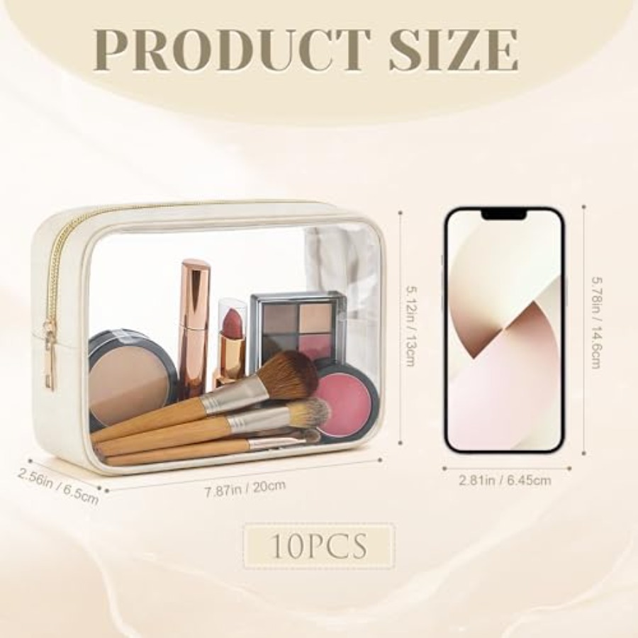 10 Pcs Clear Makeup Bag Bulk T - огляд і ціна Toiletry Bag Tsa