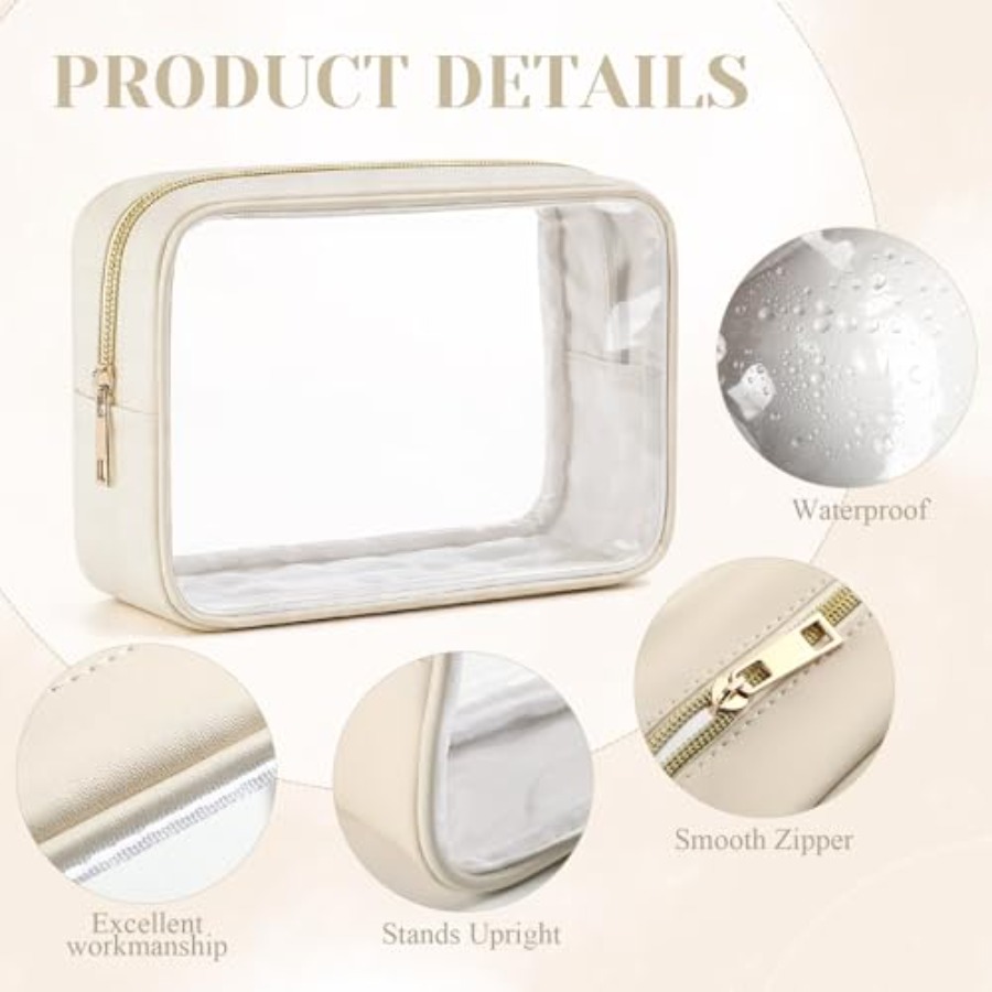 10 Pcs Clear Makeup Bag Bulk T - огляд і ціна Toiletry Bag Tsa