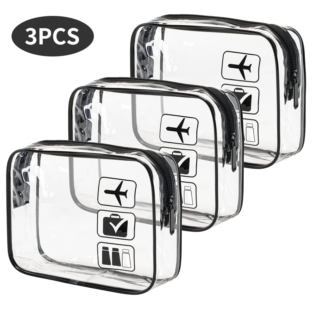 Cosmetic Pouch 3 Pcs Clear Toi - огляд і ціна Toiletry Bag Tsa