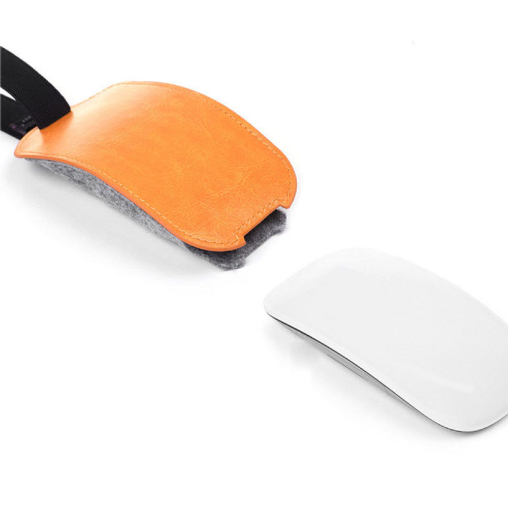 Orange PU Leather Felt Mouse P - огляд і ціна Travel Accessories Apple