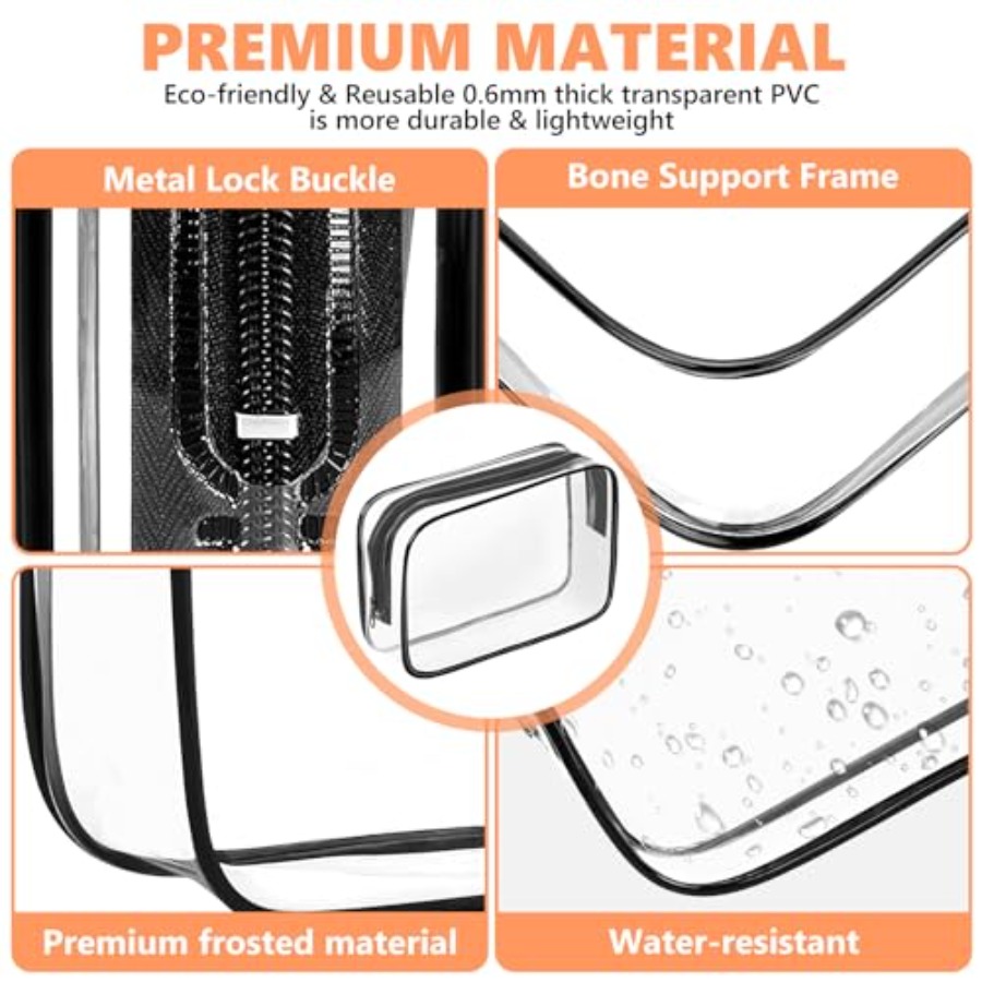 Clear Makeup Bag, Portable Tra - огляд і ціна Toiletry Bag Tsa