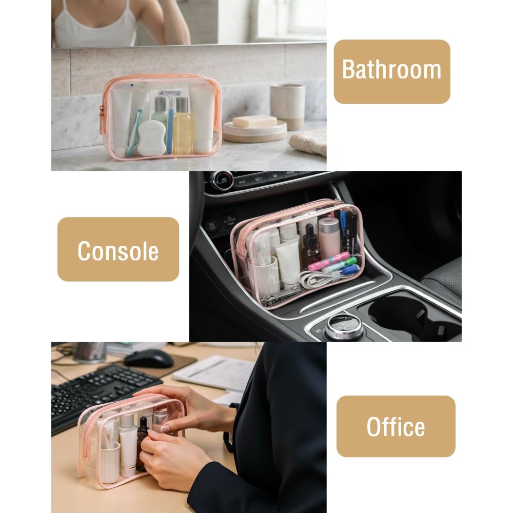 Clear Pouch Small, 6.6x2.3x4.7 - огляд і ціна Toiletry Bag Tsa